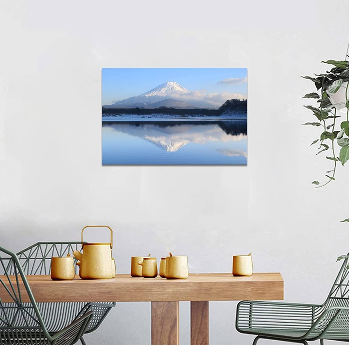  reverse . Fuji art panel .. interior ornament easy installation part shop decoration equipment ornament tree frame canvas picture stylish art appreciation interior living mountain 