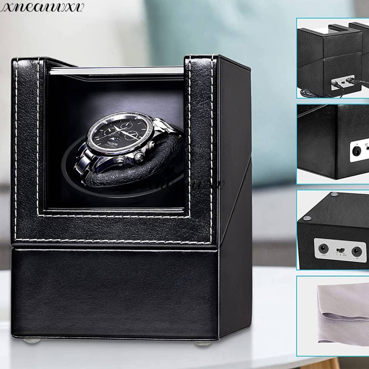  exceedingly convenient winding machine black 1 pcs to coil self-winding watch up machine watch my nda- wristwatch box wristwatch self-winding watch box 
