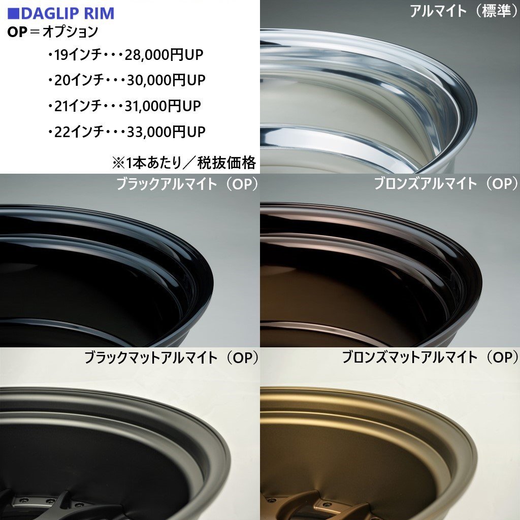 【M's】 AIMGAIN GLM アルミ ホイール 4本セット ハイパーブラック 21インチ 9.5J 5穴 オーダーインセット エイムゲイン メッシュタイプ_画像3