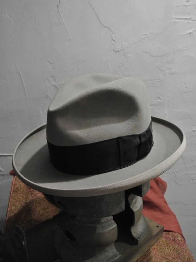 VINTAGE Worth & Worth 40s 7 1/4 ヴィンテージ ホンブルグハット
