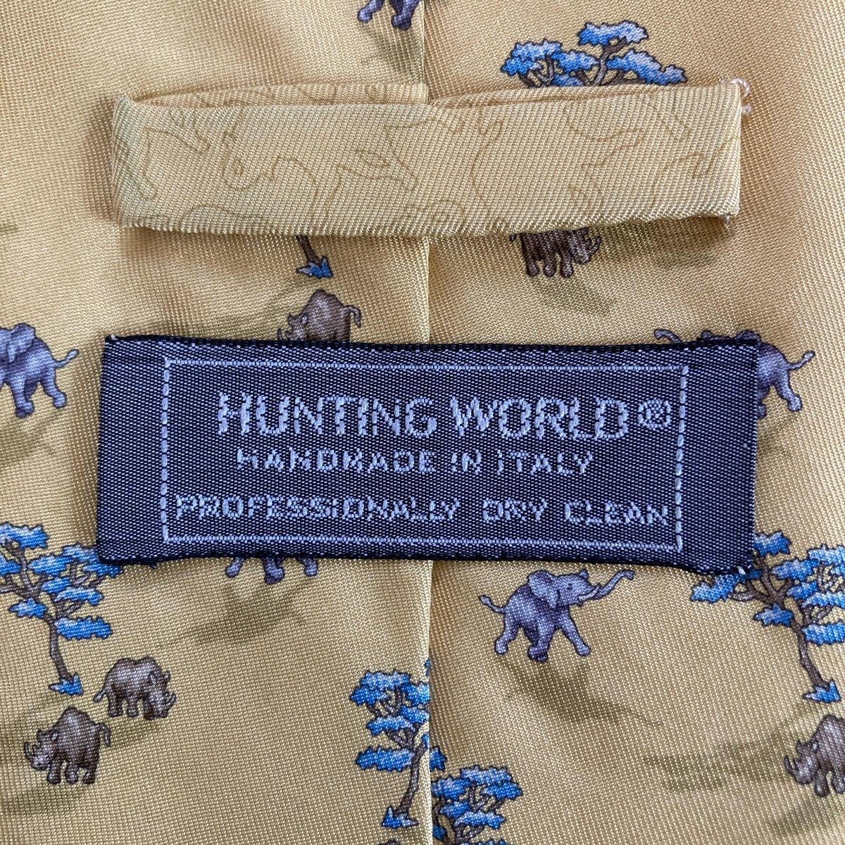 HUNTING WORLD ハンティング ワールド ネクタイ ベージュ プリント柄_画像7