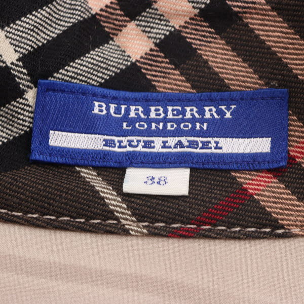 BURBERRY BLUE LABEL/バーバリーブルーレーベル ノースリーブワンピース オープンカラー 38 M ピンクベージュ [NEW]★41FD83_画像7