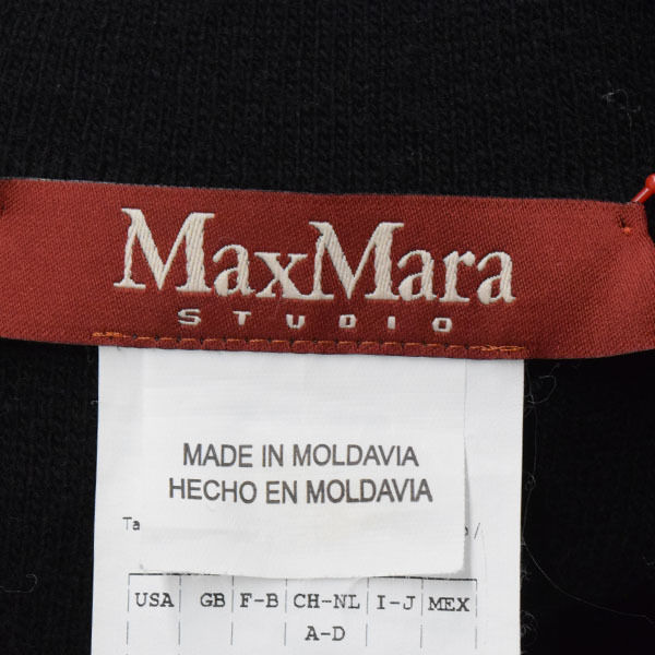 【美品】MaxMara Studio/マックスマーラ ステュディオ ロングニットカーディガン 長袖 テーラードカラー S 黒 [NEW]★41KB01_画像9
