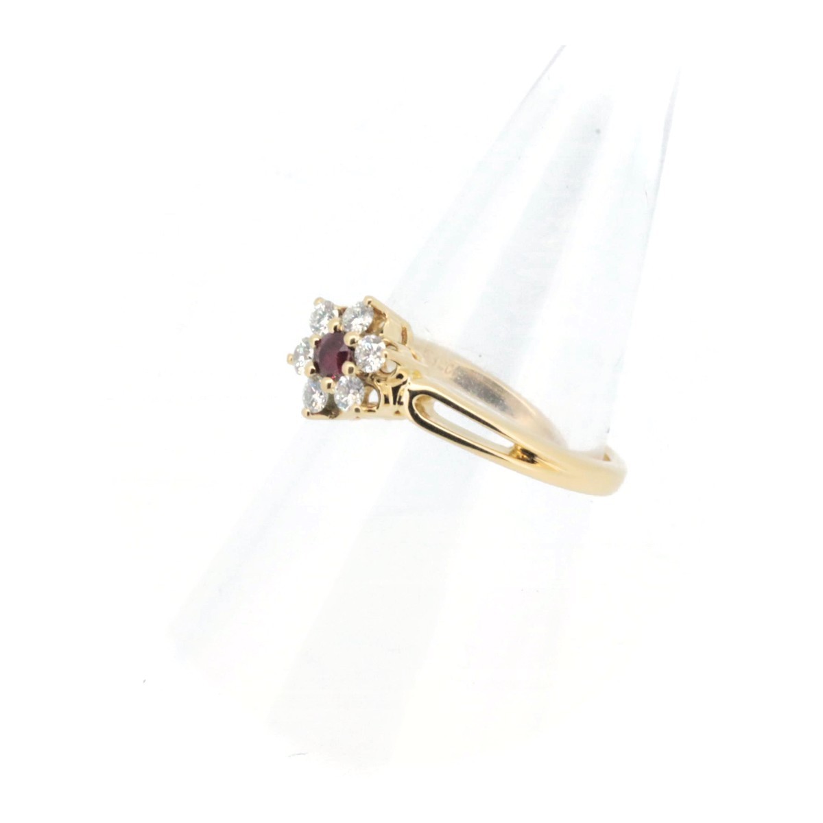ミキモト ルビー ダイヤモンド リング 指輪 0.12ct 0.24ct 12号 K18YG