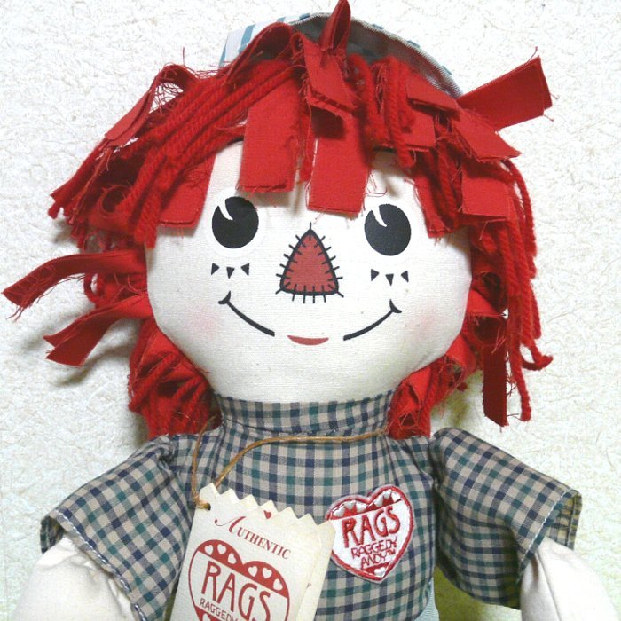 美品 ラガディ ヴィンテージ人形 ラグズ アン&アンディ ペア 美品 ラガディ ヴィンテージ人形 ラグズ アン&アンディ ペア