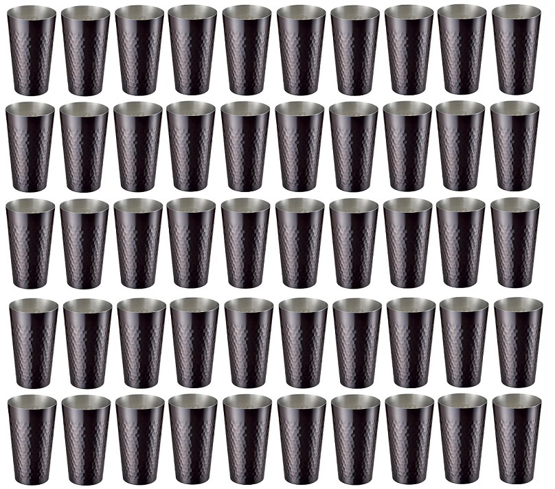 ☆銅製クールカップ(約330ml)ブロンズ仕上50個日本製新品 ☆銅製クールカップ(約330ml)ブロンズ仕上50個日本製新品