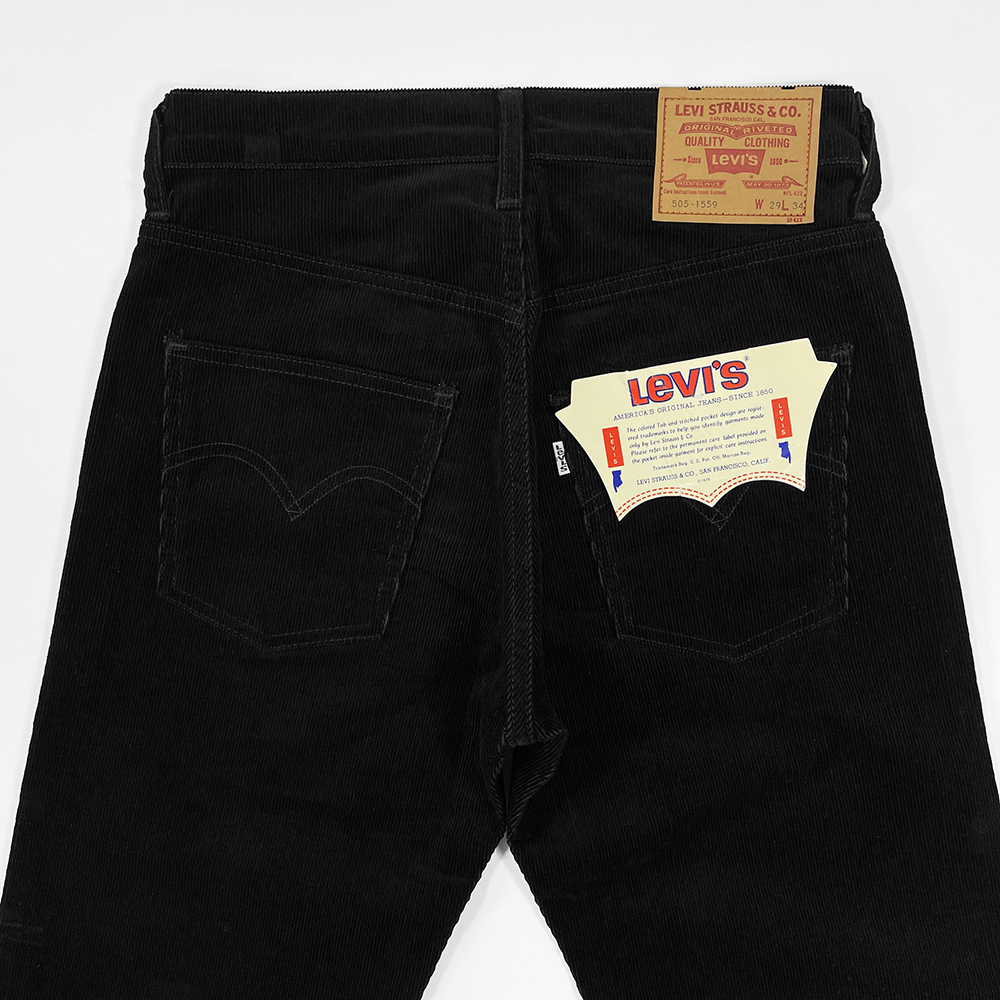 極上◎デッドストック 70s ビンテージ◎Levi's 505 1559 ブラック 黒 コーデュロイ パンツ フラッシャー付 79年11月製 日本製 // 1558 519