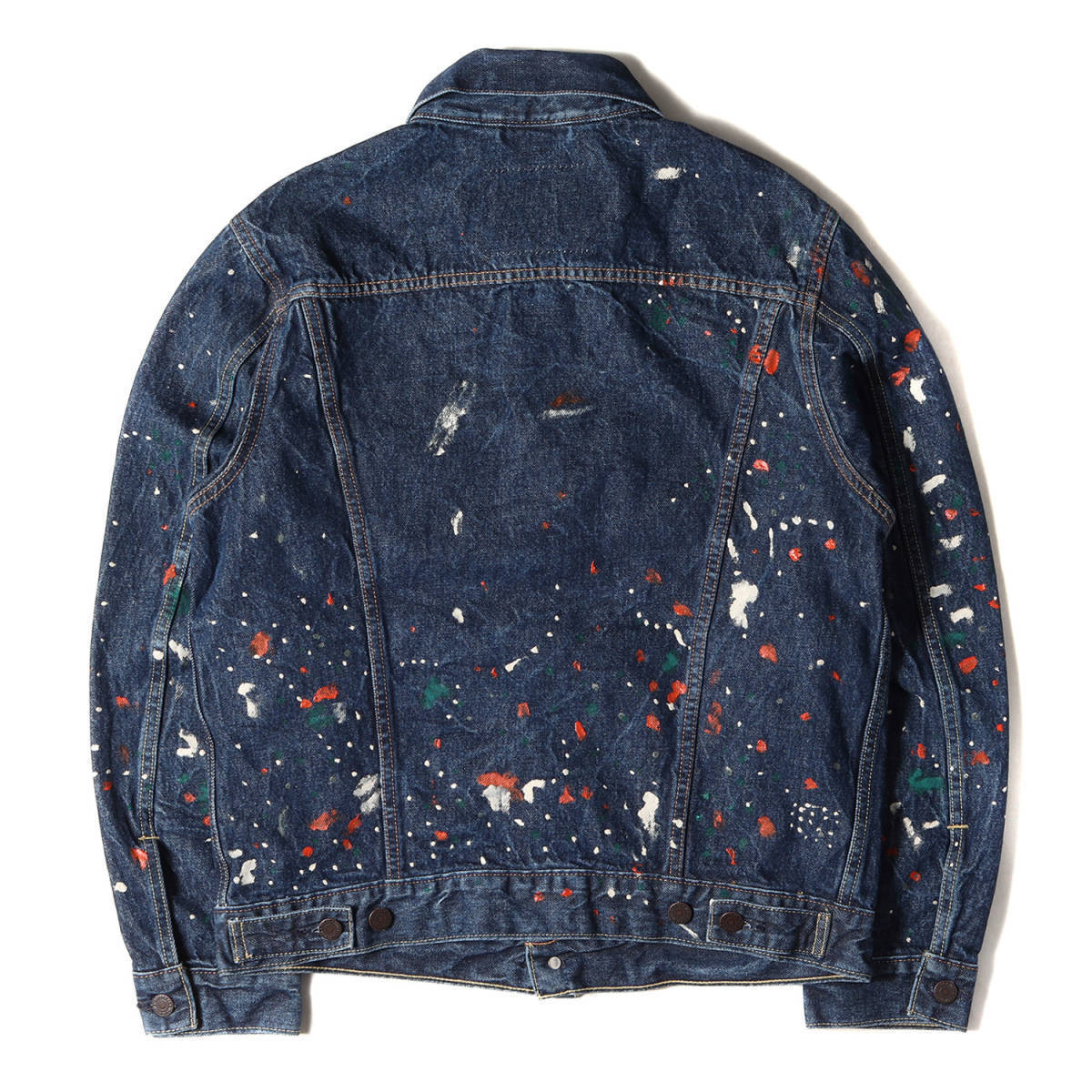 新品 (Levi's x END.) Selvedge Trucker Jacket Large リーヴァイス 　エンド.　 インディゴペイント加工デニムジャケット　Lサイズ_画像2