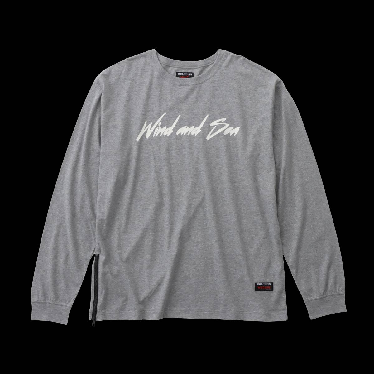  new goods WILDSIDE YOHJI YAMAMOTO WIND AND SEA Yohji Yamamoto wing Dan si-WS-22WSLT-01 long sleeve T-shirt GRAY size 3