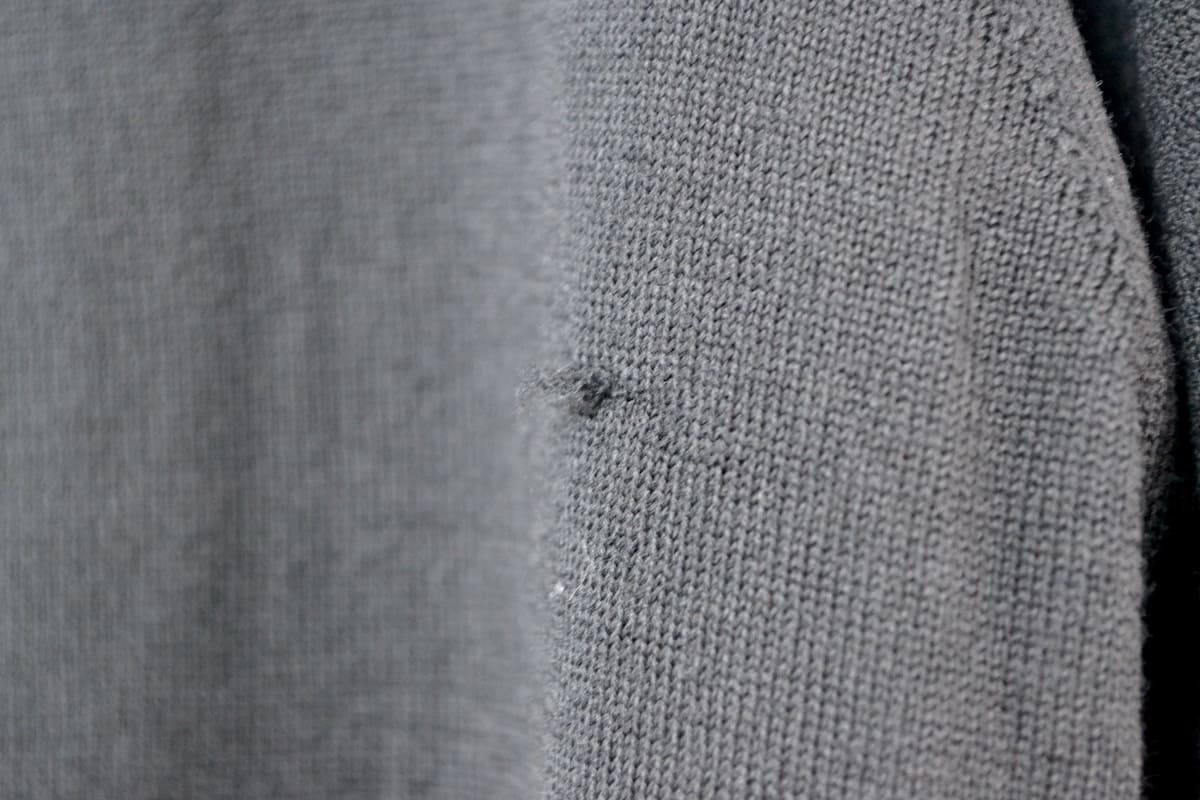 中古 (DIOR) Laine Wool Knit Black L　ディオール 薄手 ウールニットクルーネック セーター BEE刺繍 ブラック サイズ L_画像7