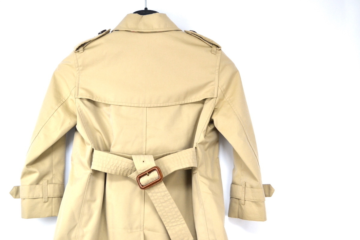 新品 (BURBERRY) KIDS Baby Cotton trench coat バーバリー キッズ ベビー コットン トレンチ コートサイズ  4Y 110cm