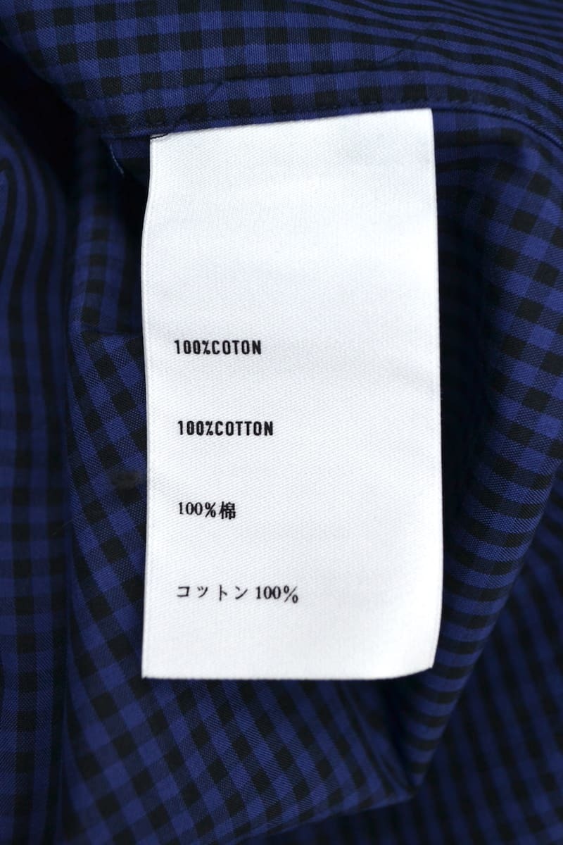 新品 Berluti Signature Check Casual Shirt ベルルッティ プリント シグネチャー カジュアル シャツ ダークインディゴ R39 コットン100%_画像7