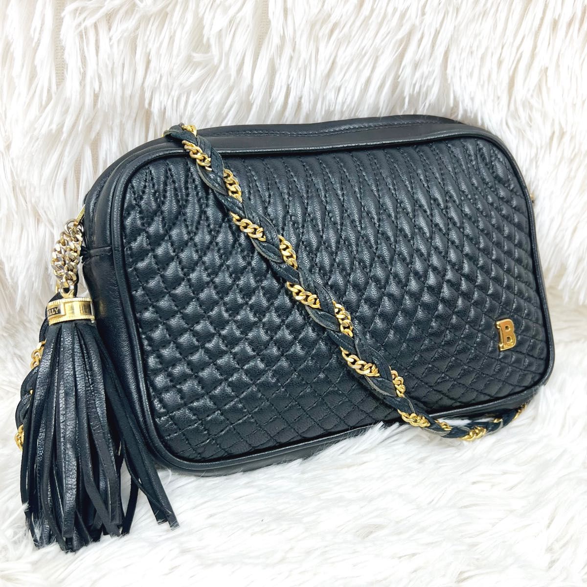 送料無料 BALLY バリー フリンジ タッセル ロゴ フラップ 2way