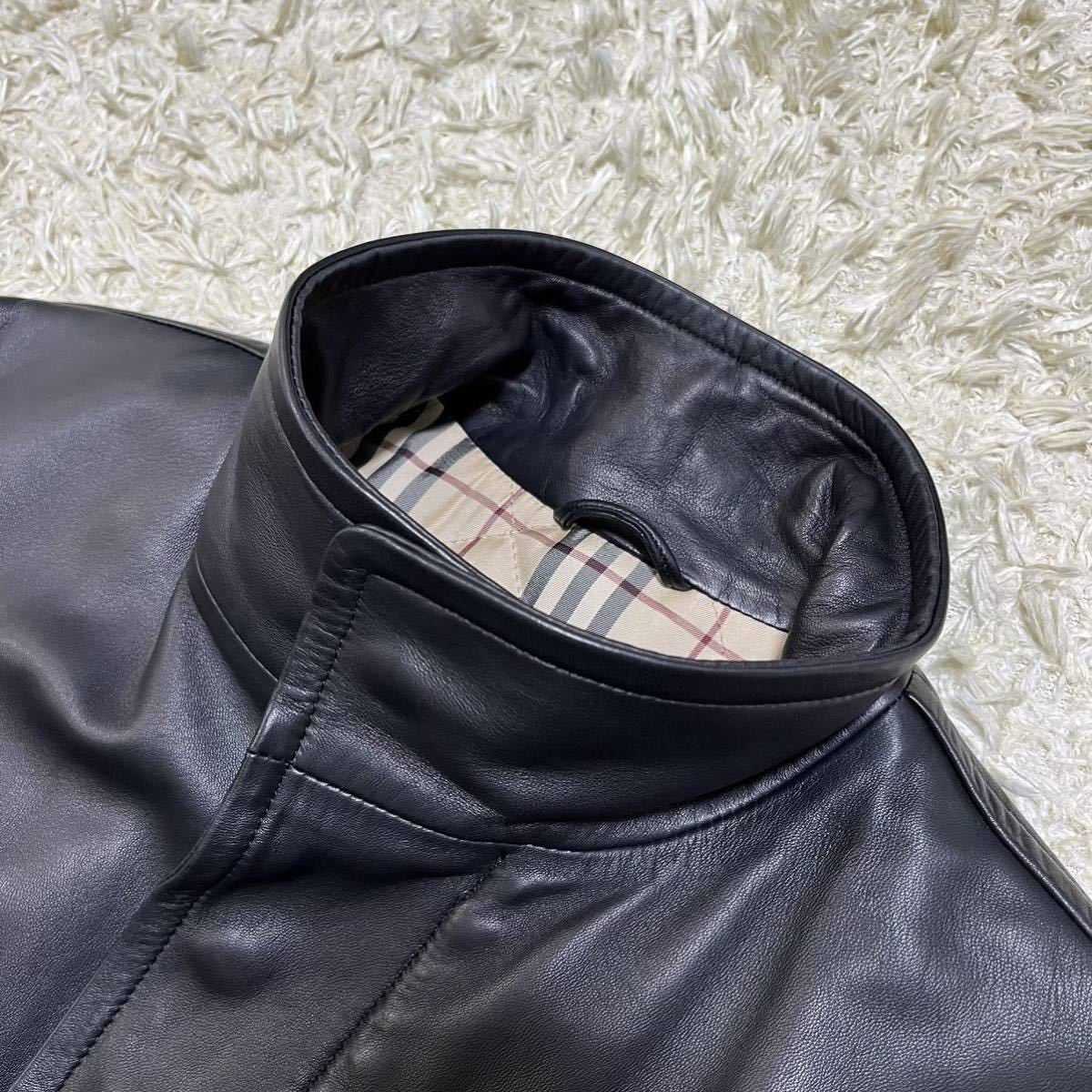 美品 バーバリーロンドン【紳士の佇まい】BURBERRY LONDON ラムレザー