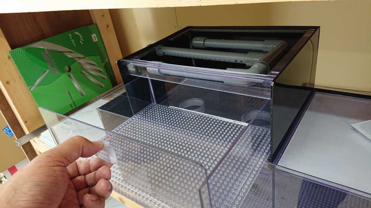 60cm ガラス水槽用 上部フィルター 三面ブラック-