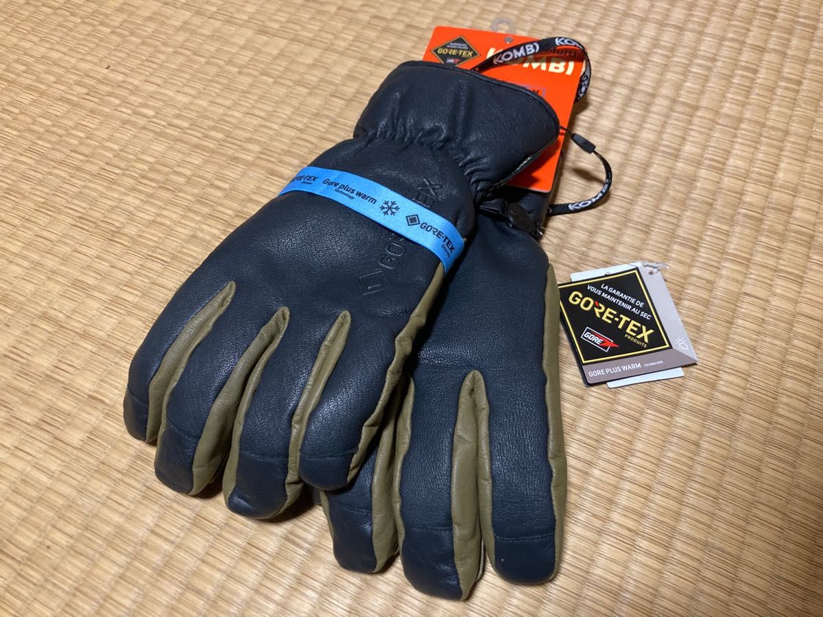 新品 2022年秋冬モデル KOMBI コンビ レザースノーグローブ 手袋 sizeM