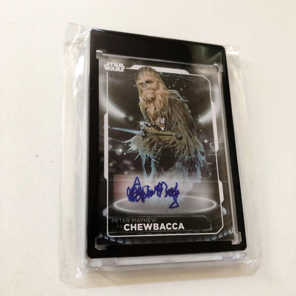 半額】 Topps STAR WARS ピーター メイヒュー チューバッカ サイン