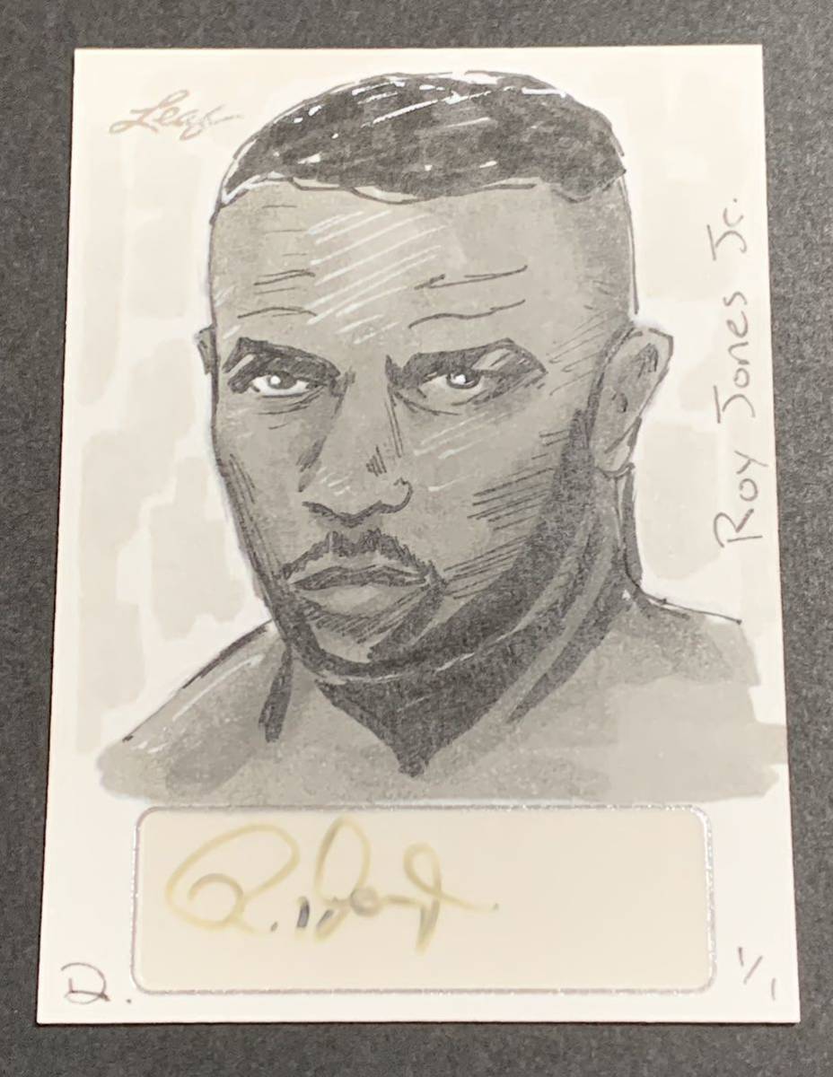 2013 Leaf Masterworks Sketch Autograph Roy Jones Jr. 1/1 Boxing ロイジョーンズ　サイン　スケッチ　1枚限定　ボクシング