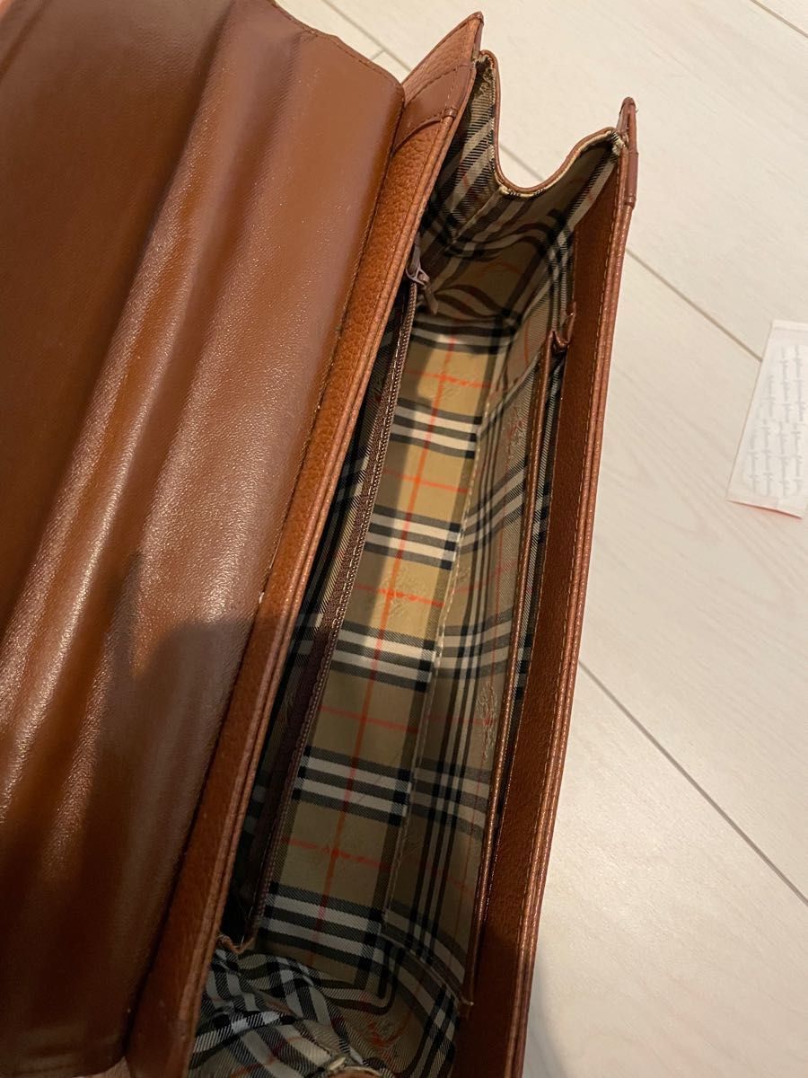 BURBERRY バーバリー ヴィンテージ ハンドバッグ レア 美品 レザー