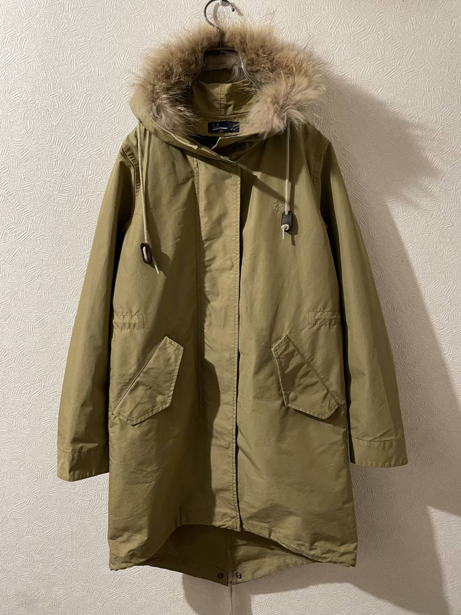 0 FRED RERRY Union ja reclining Mod's Coat / Fred Perry khaki S Ladies #Sirchive