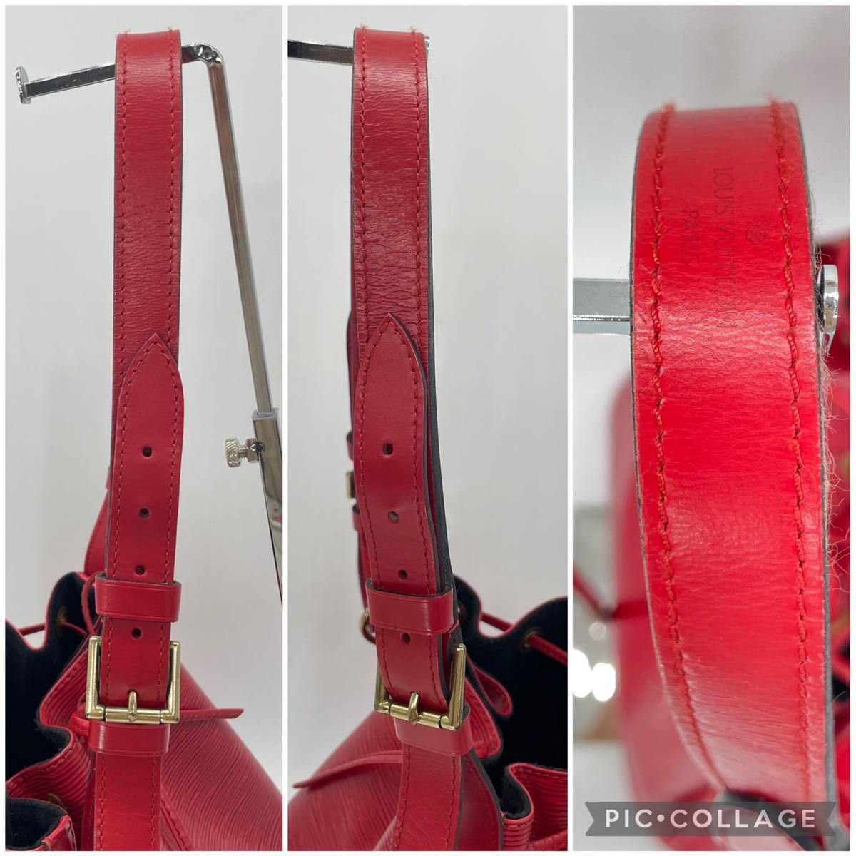 LOUIS VUITTON ルイヴィトン M44107 エピ プチノエ 赤_画像4