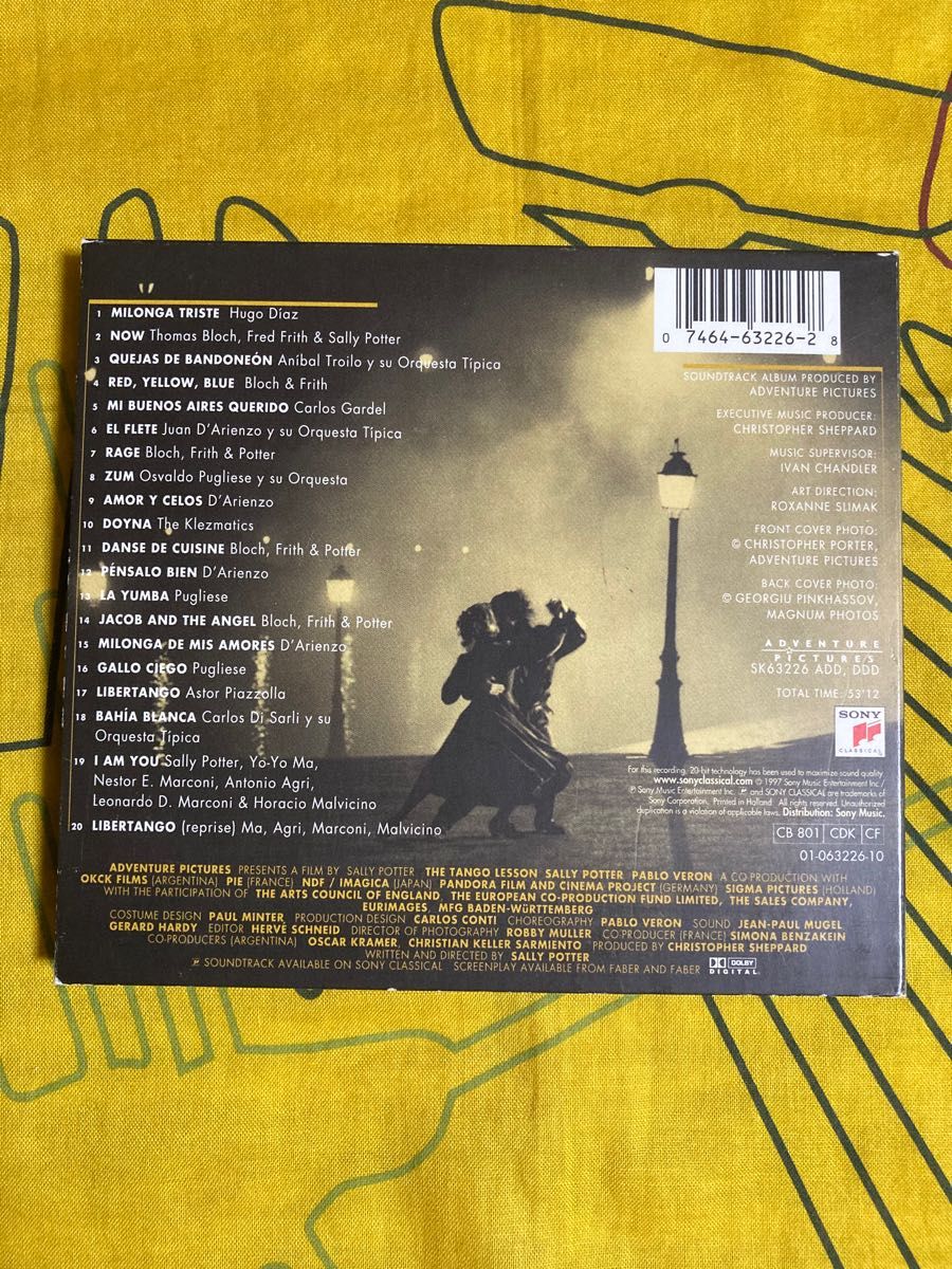 THE TANGO LESSON/A FILM BY SALLY POTTER  サウンドトラックCD タンゴレッスン