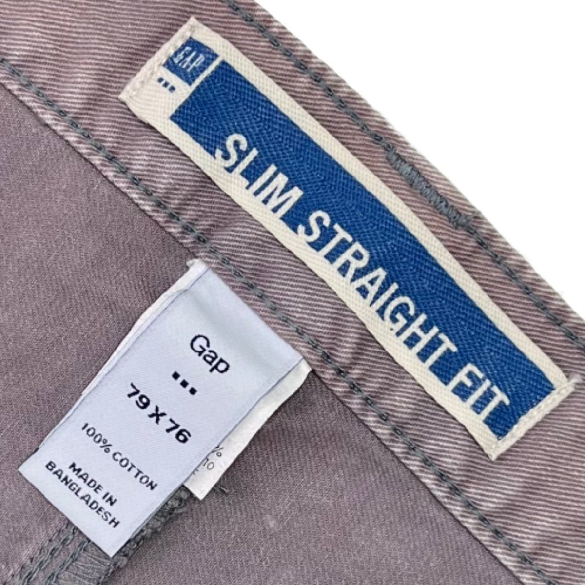 [GAP прекрасный товар * включая доставку блиц-цена!!] "надеты" незначительный!! Gap серый после окраска хлопок 100% тонкий Fit распорка Denim брюки W79×L76.