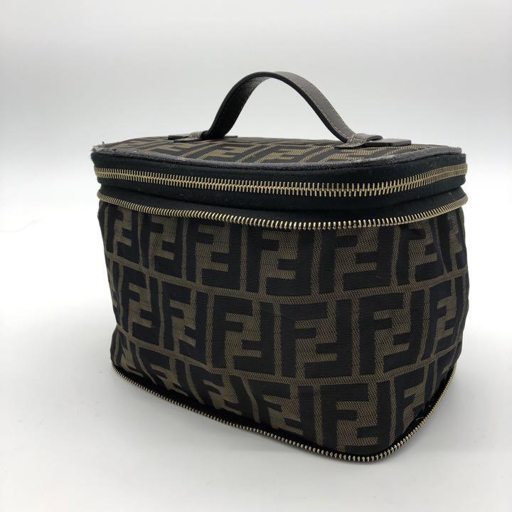 FENDI フェンディ バニティ ミニ ハンドバッグ ポーチ ズッカ柄 【初回