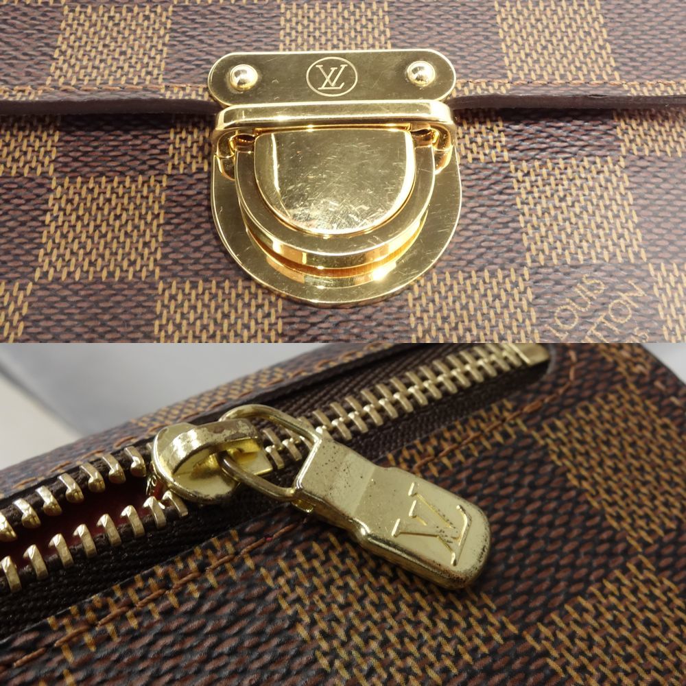 ルイ・ヴィトン・ダミエ LOUIS VUITTON ポルトフォイユ コアラ N60005 三つ折り財布 エベヌ ブラウン/ 082998【中古】_画像5