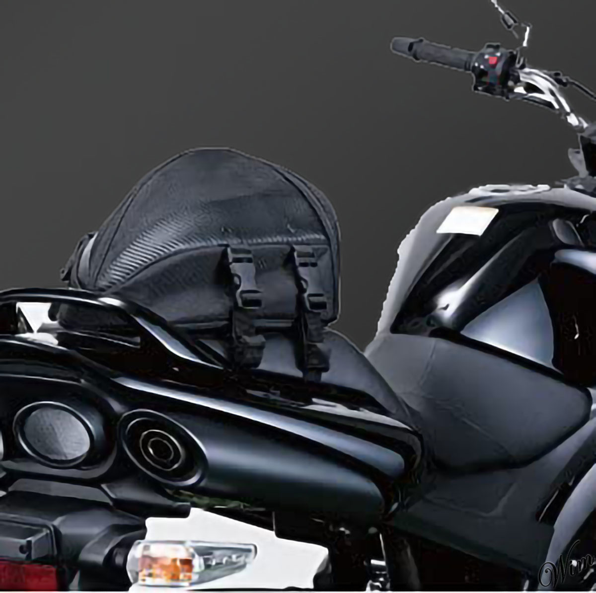 ◆H型固定ベルト◆ シートバッグ 容量5.5L 大型開口部 レインカバー コンパクト 取り付け簡単 バイク オートバイ ツーリング 旅行_画像1