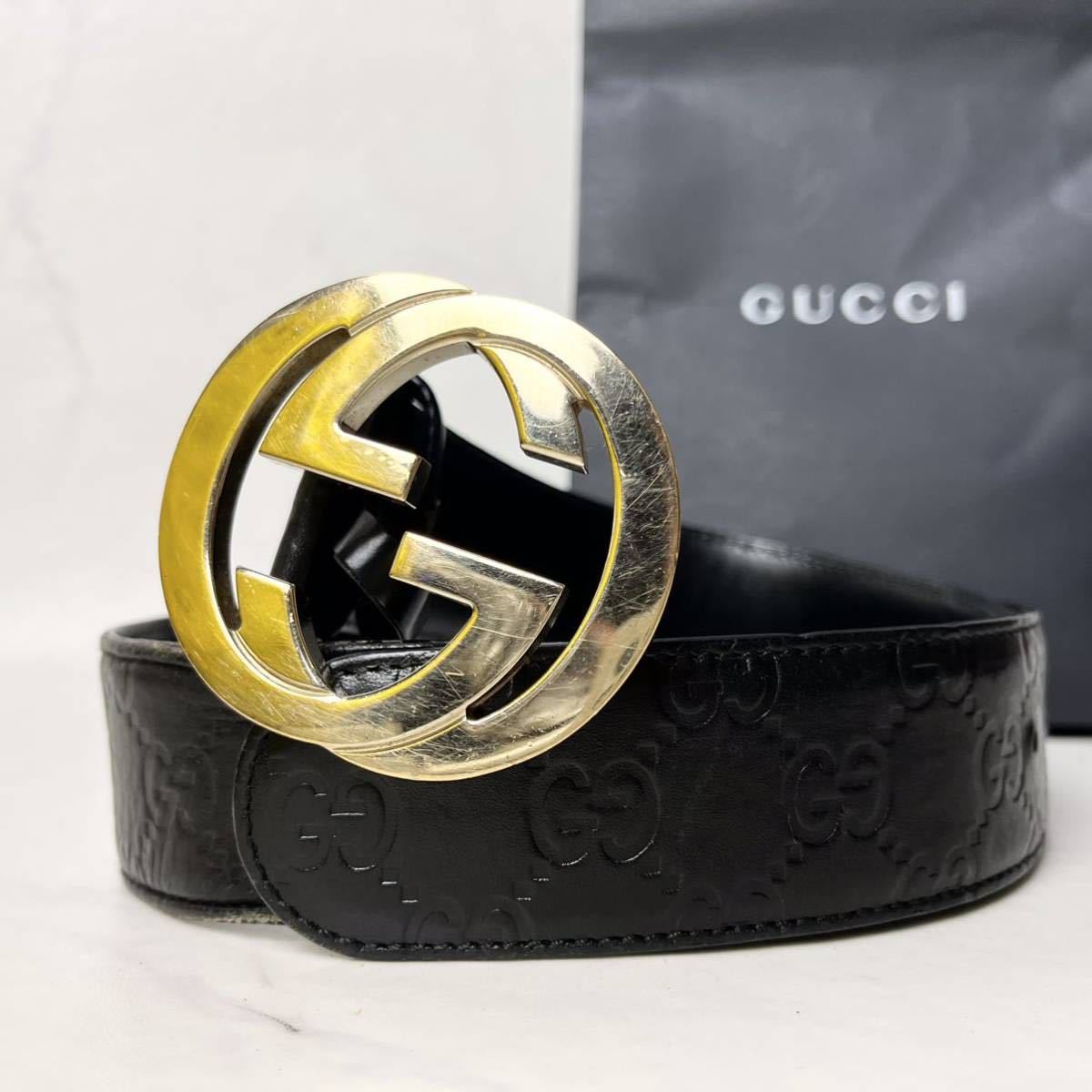 お気に入りお気に入りGUCCI ベルトインターロッキング ブラック シマ