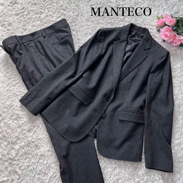 少し豊富な贈り物 未使用に近い 最高級 MANTECO イタリア製 総裏地 パンツスーツ 38 パンツスーツ一般