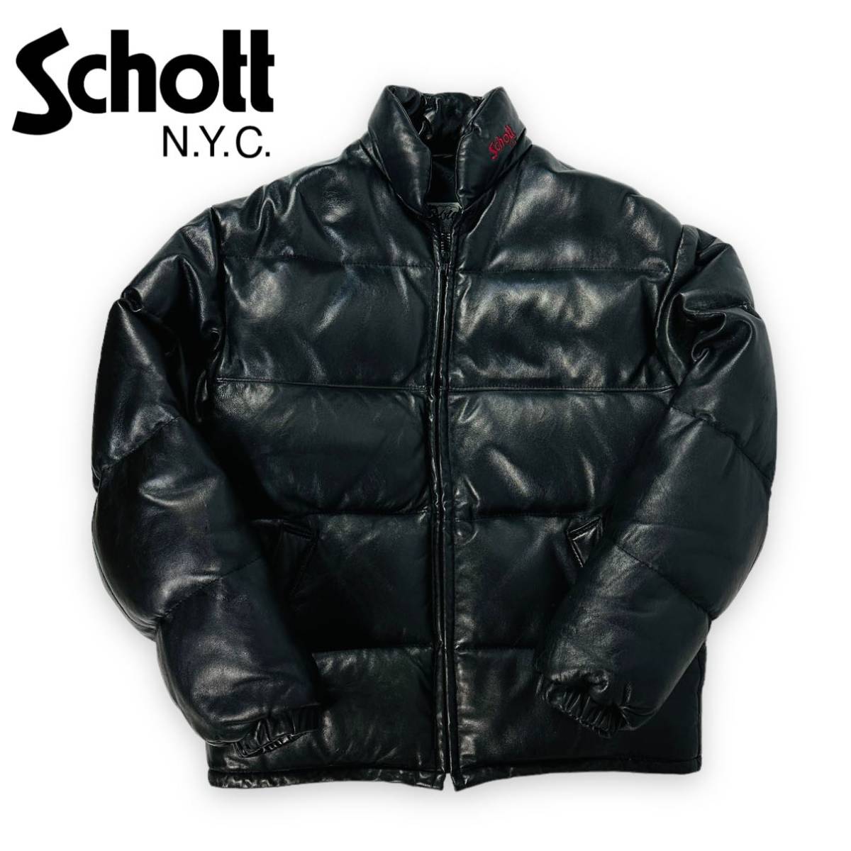 注目ブランドのギフト 【希少品】Schott 40サイズ USA製 羊革 本革 