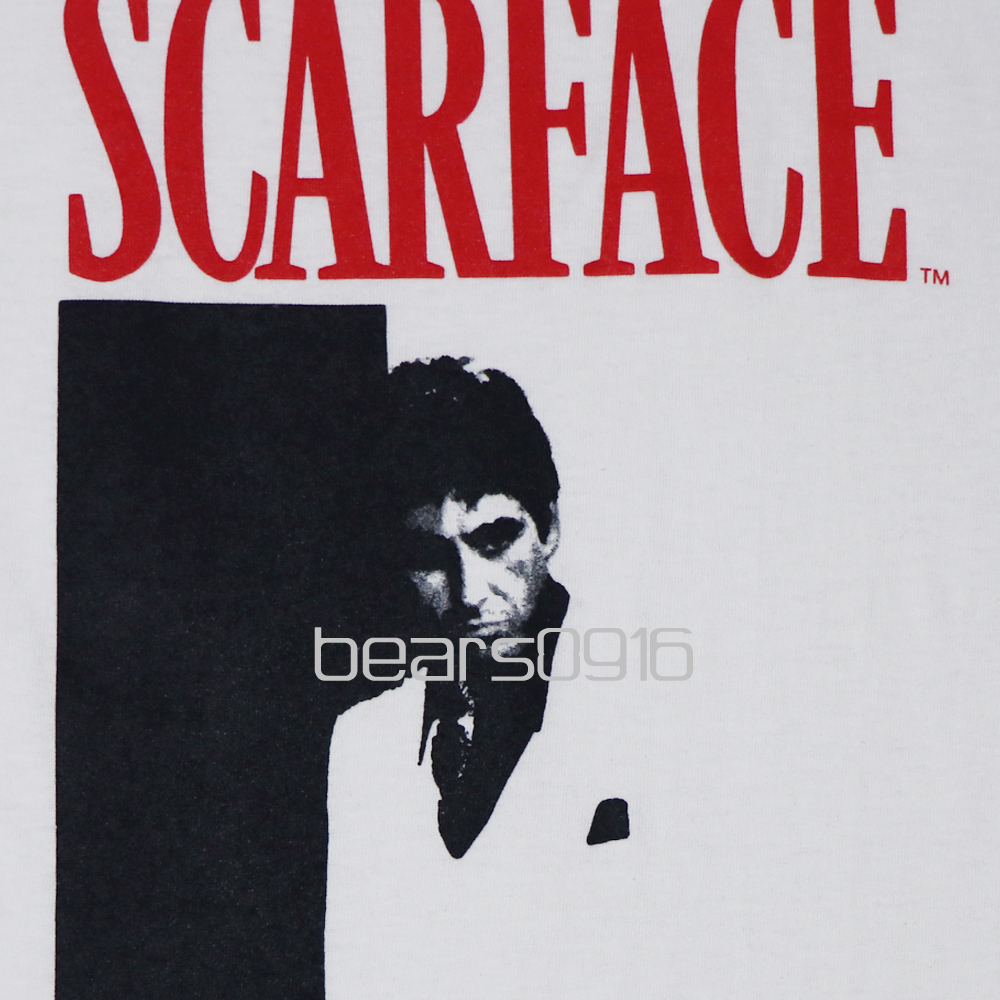アメリカ購入 新品 SCARFACE スカーフェイス アル パチーノ トニー モンタナ フォトプリント Tシャツ 白 L_画像8
