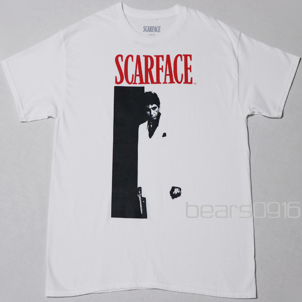 アメリカ購入 新品 SCARFACE スカーフェイス アル パチーノ トニー モンタナ フォトプリント Tシャツ 白 L_画像7