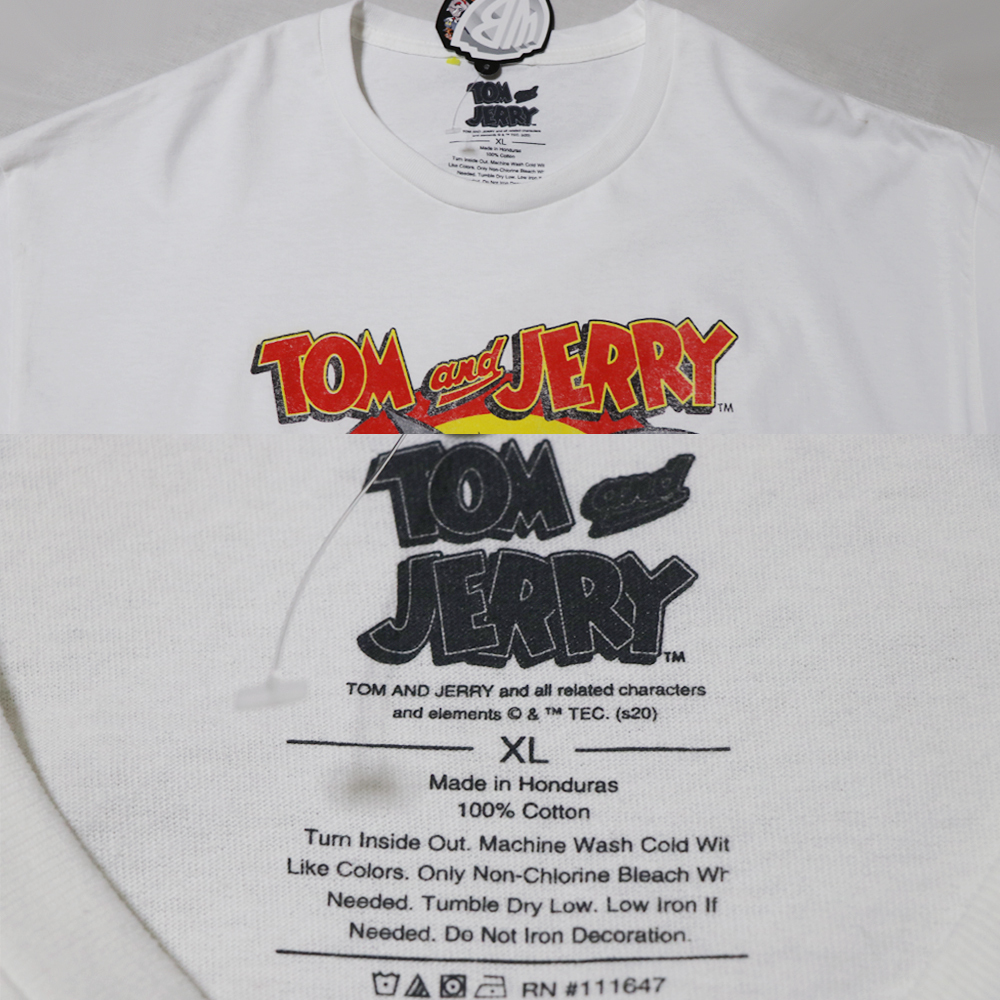高級ブランド AND TOM 新品 アメリカ購入 JERRY XL 白 Tシャツ