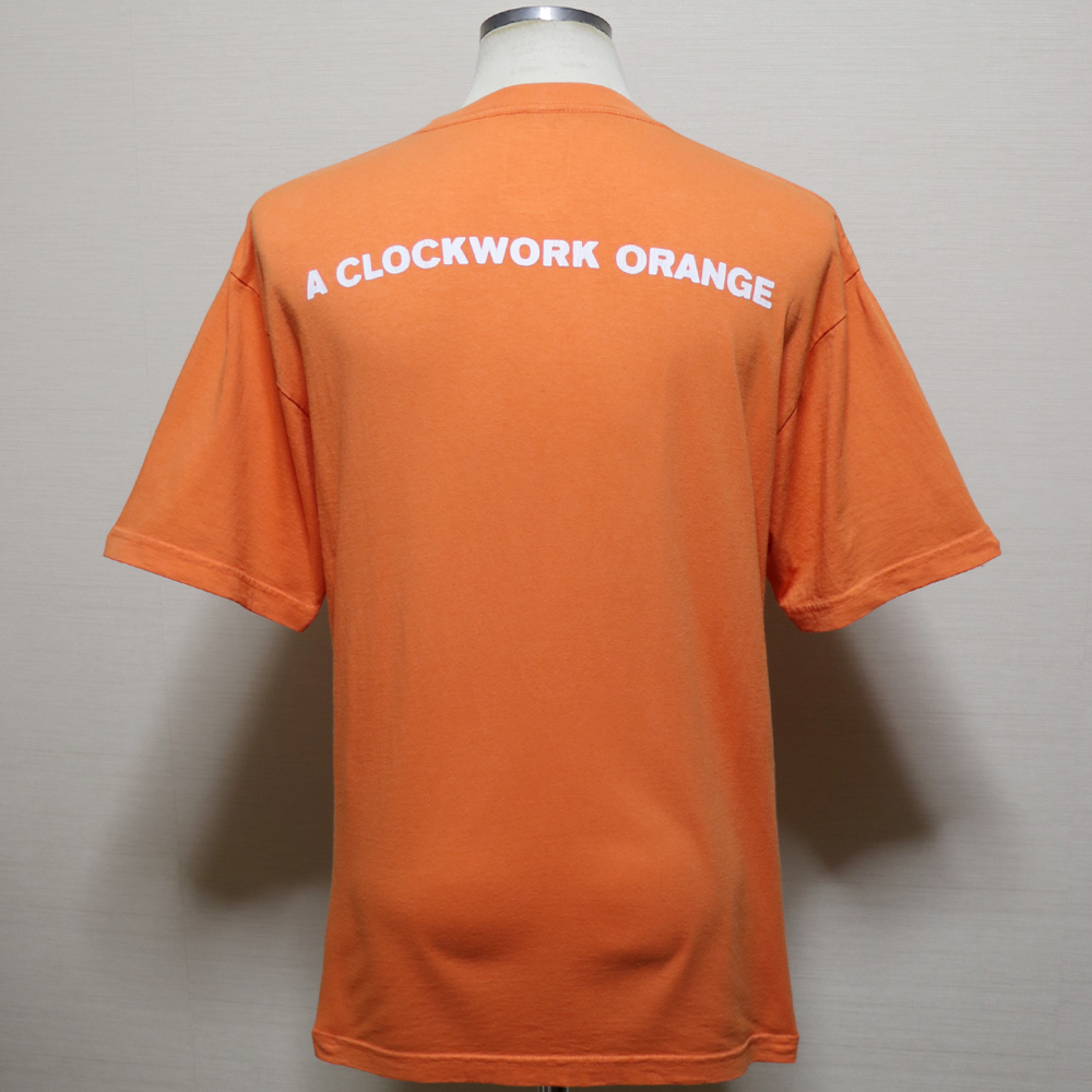 USED美品 A Clockwork Orange 時計じかけのオレンジ アレックス マルコムマクダウェル スタンリーキューブリック MADE IN USA Tシャツ 橙 M_画像5