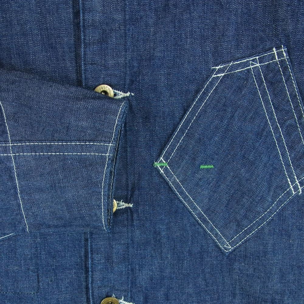 TCBジーンズ TCB jeans ガチャポケ デニム ジャケット コットン 日本製 インディゴブルー系 34【中古】_画像7