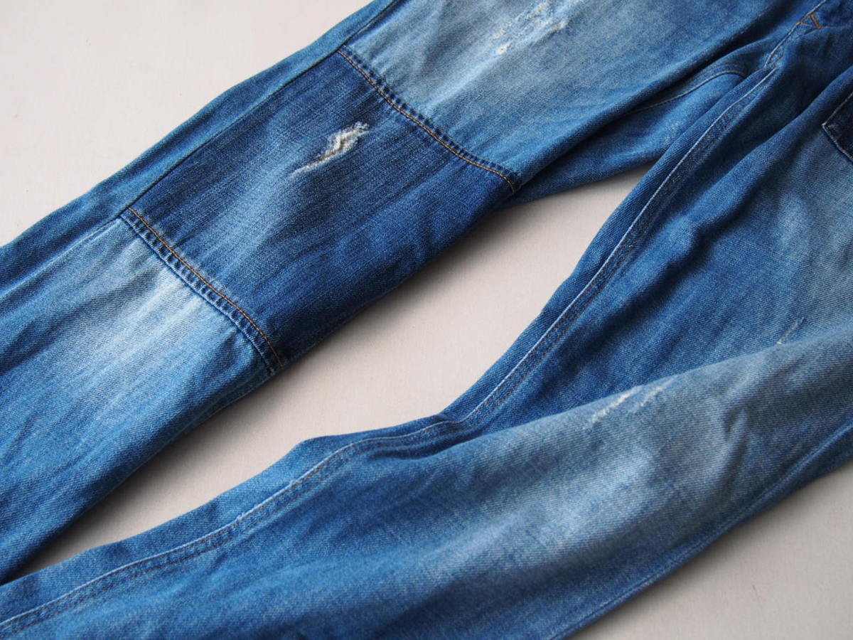 ザラ ベーシック★ZARA BASIC DEPT Z1975 HERITAGE DENIM★デニムパンツ★ジッパーフライ★ヴィンテージ加工★ダメージ加工★EUR40サイズ_画像3