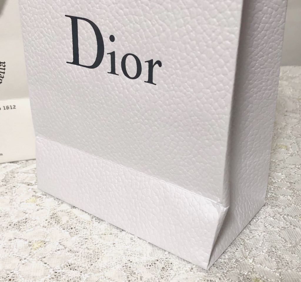 クリスチャン・ディオール「Christian Dior」ショッパー 小物箱用サイズ (1379) 正規品 付属品 紙袋 ショップ袋 ブランド紙袋 他2枚おまけ