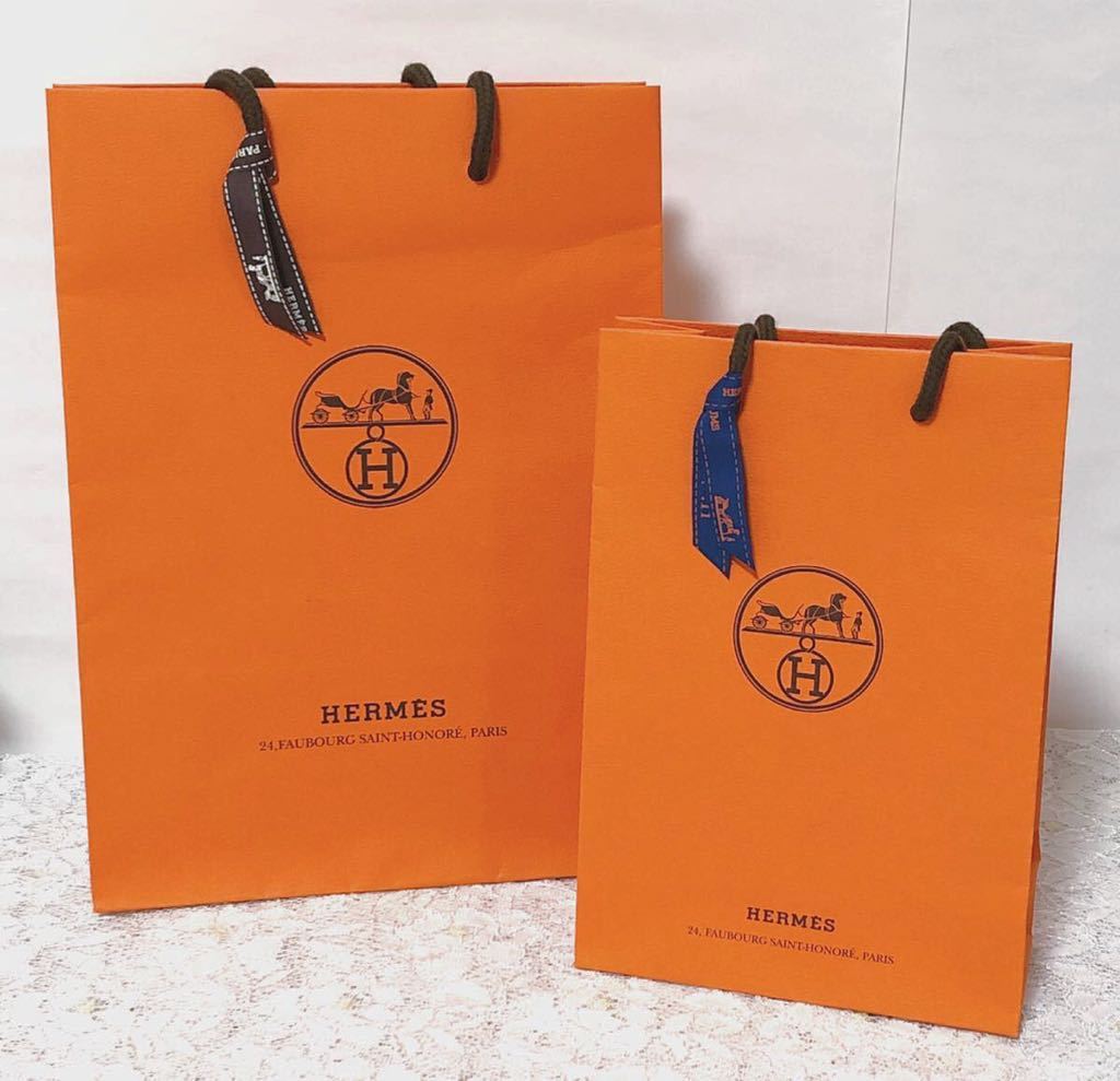 エルメス 「HERMES」ショッパー 財布箱用 小物箱用 (1409)紙袋