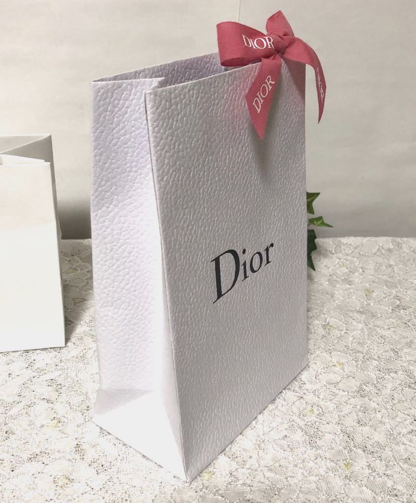 クリスチャン・ディオール「Christian Dior」ショッパー 小物箱用サイズ (1379) 正規品 付属品 紙袋 ショップ袋 ブランド紙袋 他2枚おまけ