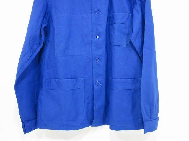 ユーロワーク カバーオール 丸襟 フレンチ ヴィンテージ ビンテージ ジャケット 作業着 サイズ : 42 ブルー_画像4