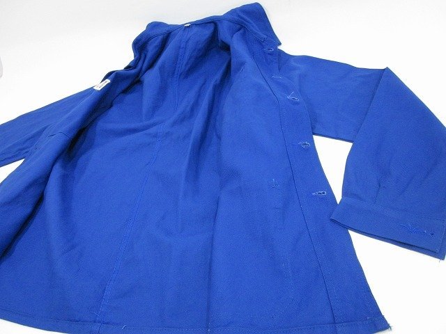 ユーロワーク カバーオール 丸襟 フレンチ ヴィンテージ ビンテージ ジャケット 作業着 サイズ : 42 ブルー_画像5