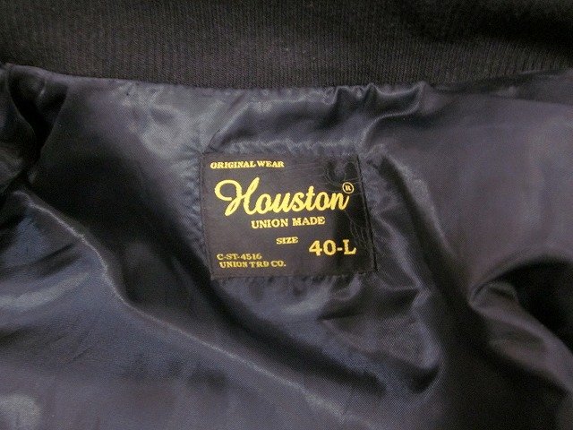 HOUSTON/ヒューストン レザージャケット 豚革 革ジャン メンズ サイズ : 40(L) アウター ブラック_画像6