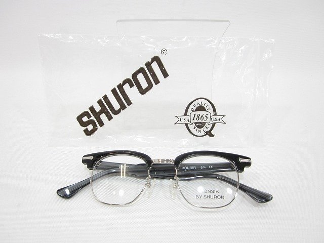 SHURON/シュロン RONSIR ロンサー サングラス メガネ フレーム めがね 眼鏡 メンズ サイズ : 46□20 ブラック
