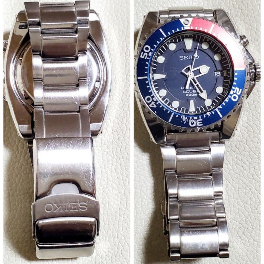 SEIKO セイコー スキューバ キネティック ダイバー ペプシカラー メンズ 