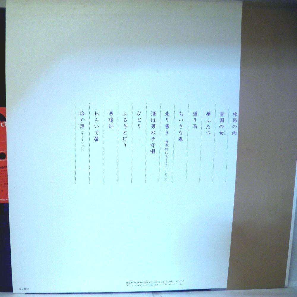 【検聴合格】1980年・美盤！帯付・渡哲也「旅路の雨」【LP】_画像4