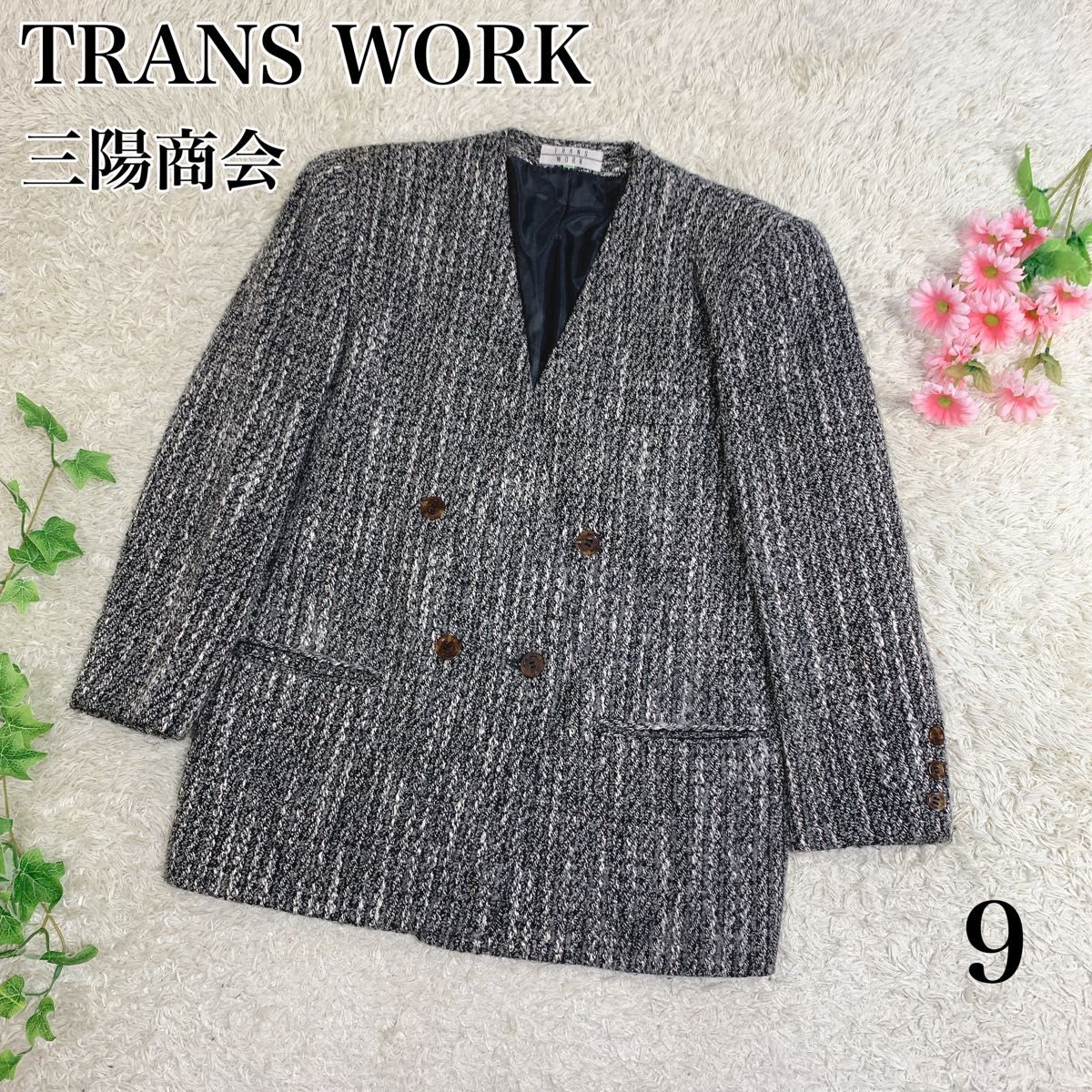 TRANS WORK ウール フォーマルノーカラースーツ Yahoo!フリマ（旧）-