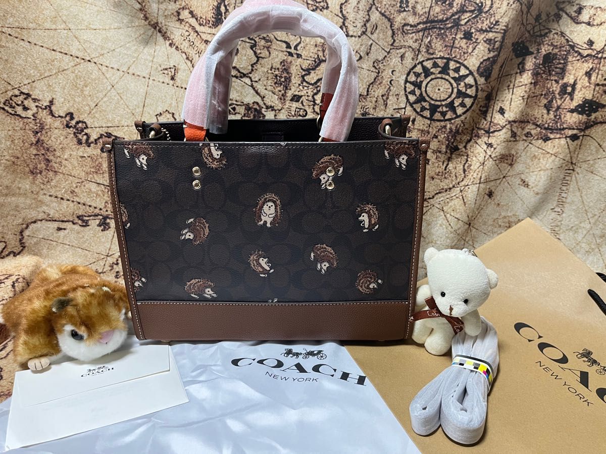 新品 コーチ COACH トートバッグ ショルダーバッグ ハリネズミ CC428